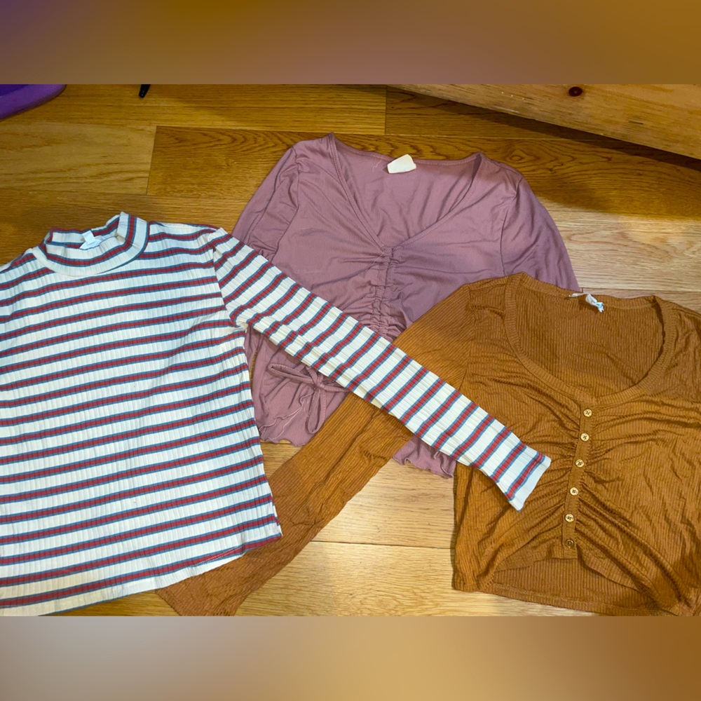 Long sleeve shirt bundle of 3